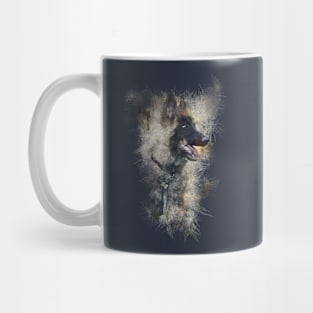 distorted puppy design Mug